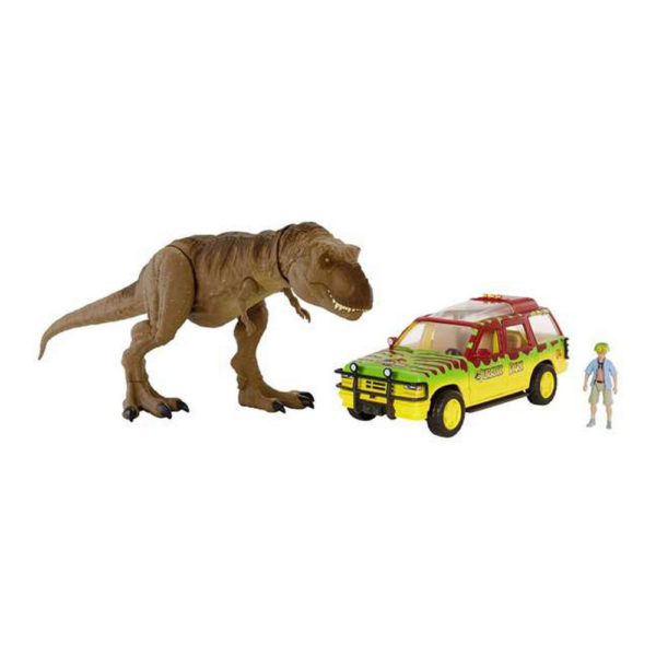 Pohyblivé figúrky Mattel Dinosaurio T-Rex Jurassic World Automobil