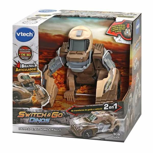 Pohyblivé figúrky Vtech Switch & Go Dinos Derrape El Gorila Rally Convertible