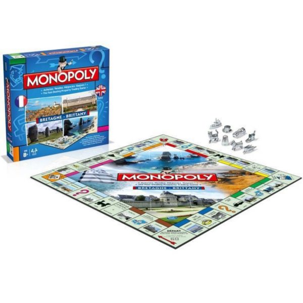 Monopoly Hasbro Bretagne Bilingual Version Francúzština Anglicky