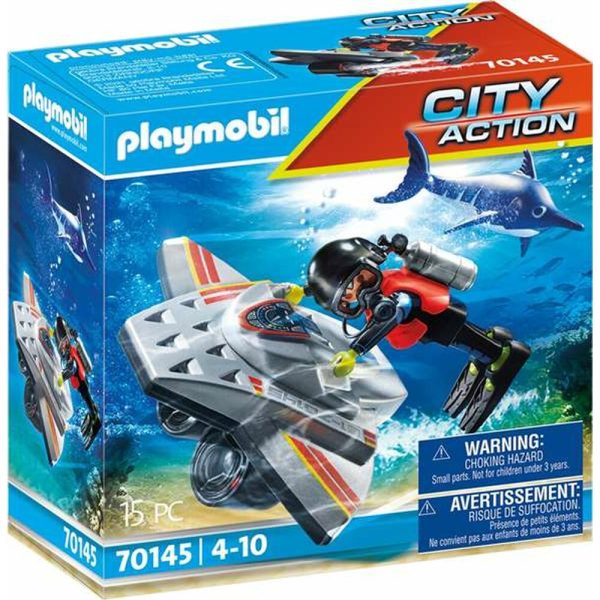 Playset Playmobil City Action Dive scooter in the rescue mission 70145 (15 pcs)