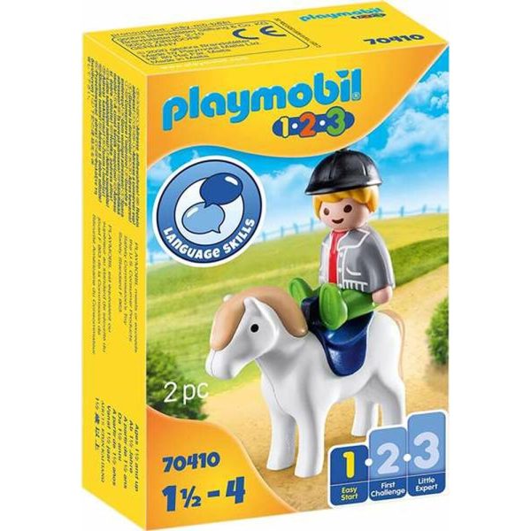 Playset Playmobil 1.2.3 Dieťa Poník 70410 (2 pcs)