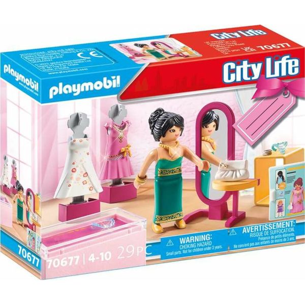 Playset Playmobil City Life Obchod Oblečenie 70677 (29 pcs)