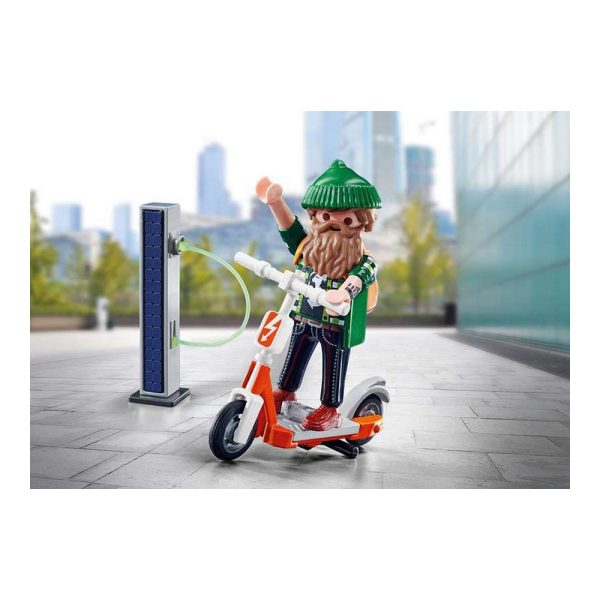 Playset Playmobil Hipster with E-scooter 70873