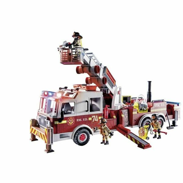 Hracia sada dopravných prostriedkov Playmobil US Tower Ladder City Action 70935 Požiarnické auto (113 pcs)