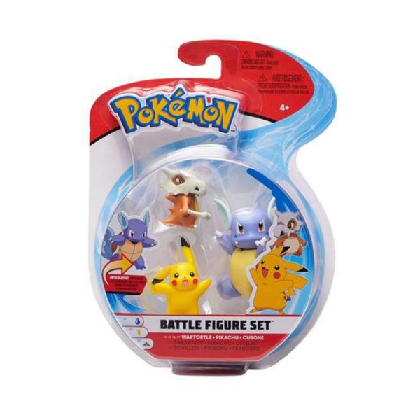 Sada postavičiek Bizak Pokémon 3 Kusy Skladacia figúrka 8 cm Figúrky x 2 5 cm