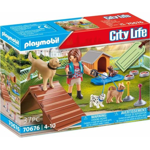 Playset Playmobil City Life pes Tréning 70676 (37 pcs)